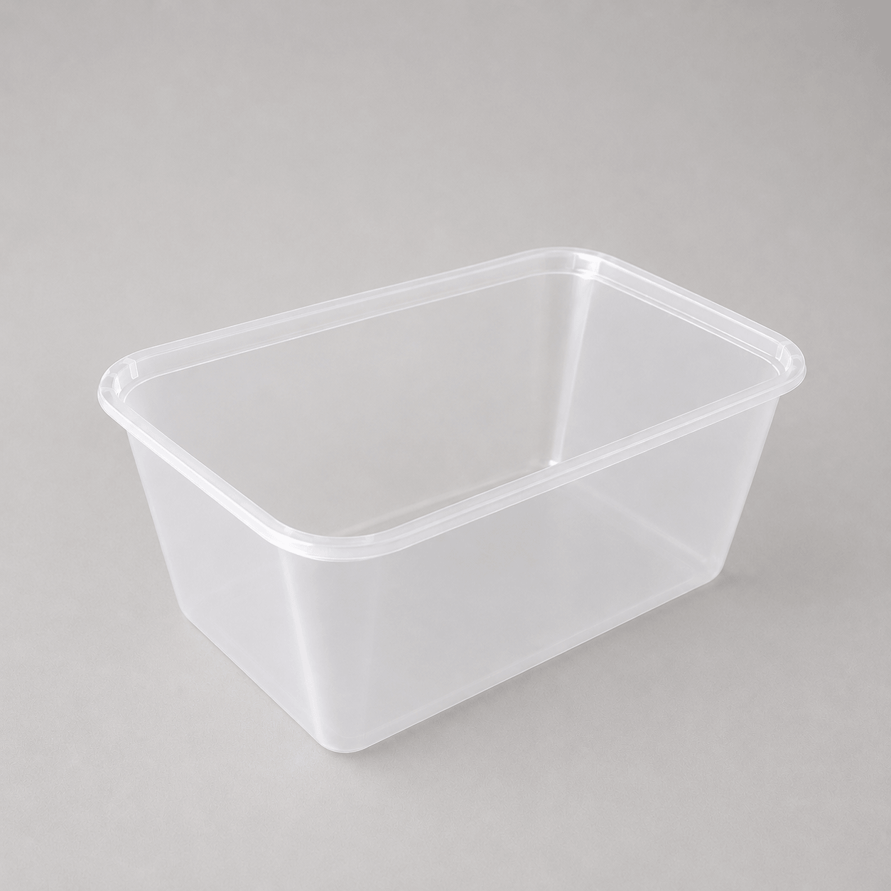 1000ml clear plastic food container without lid