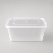 1000ml clear plastic food container with fitted lid