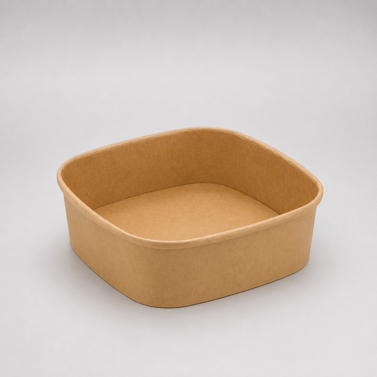 1000ml square kraft food container with rounded corners