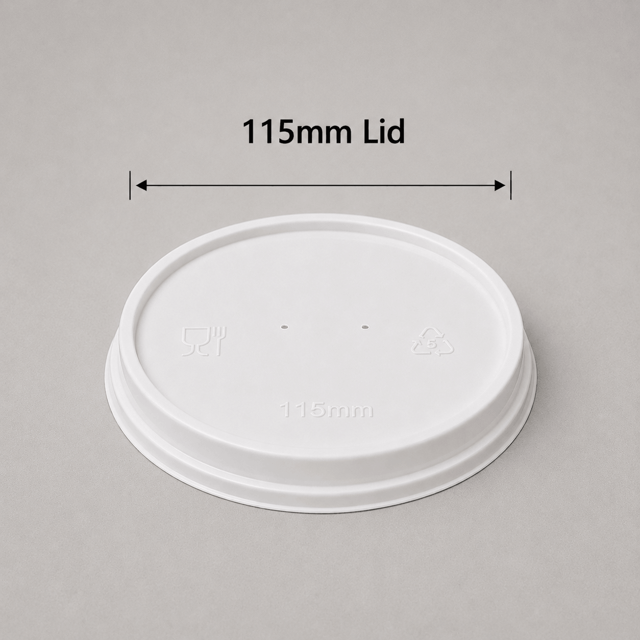 115mm lid for 17oz and 19oz kraft ripple cups