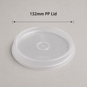 Clear 132mm lid for compatible kraft ripple cups