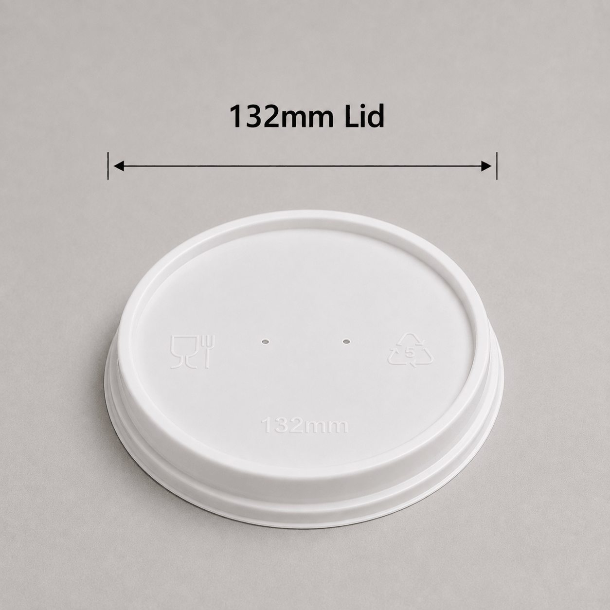 132mm lid for compatible kraft ripple cups