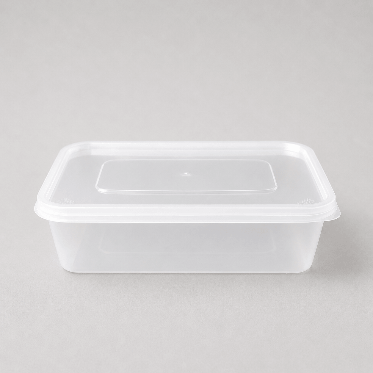 500ml clear plastic food container with fitted lid