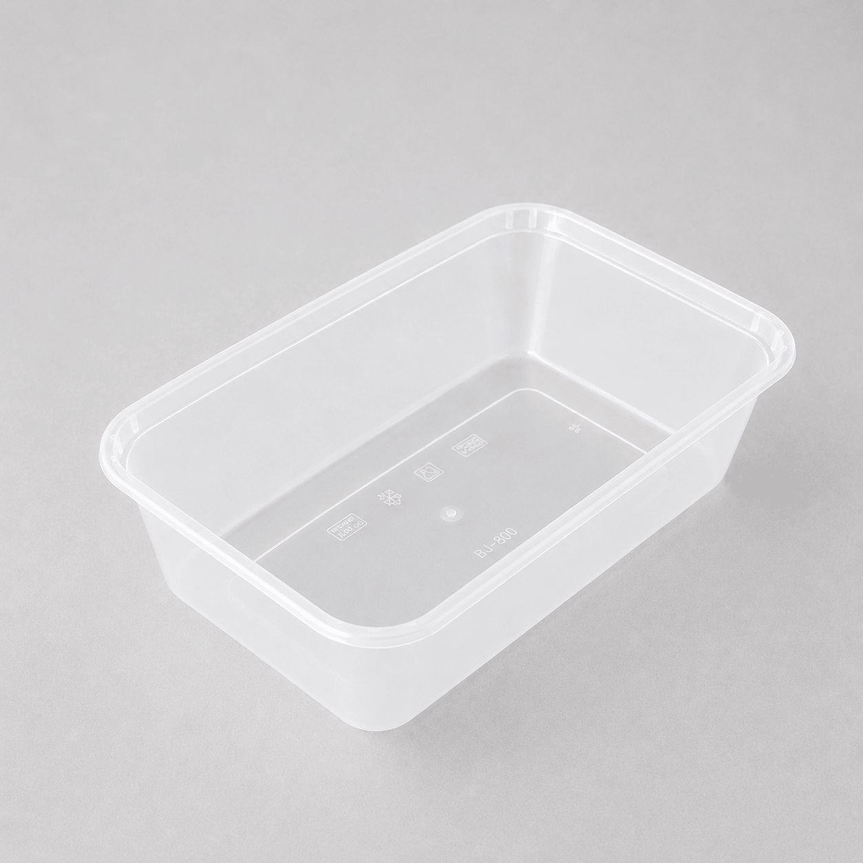 650ml clear plastic food container without lid