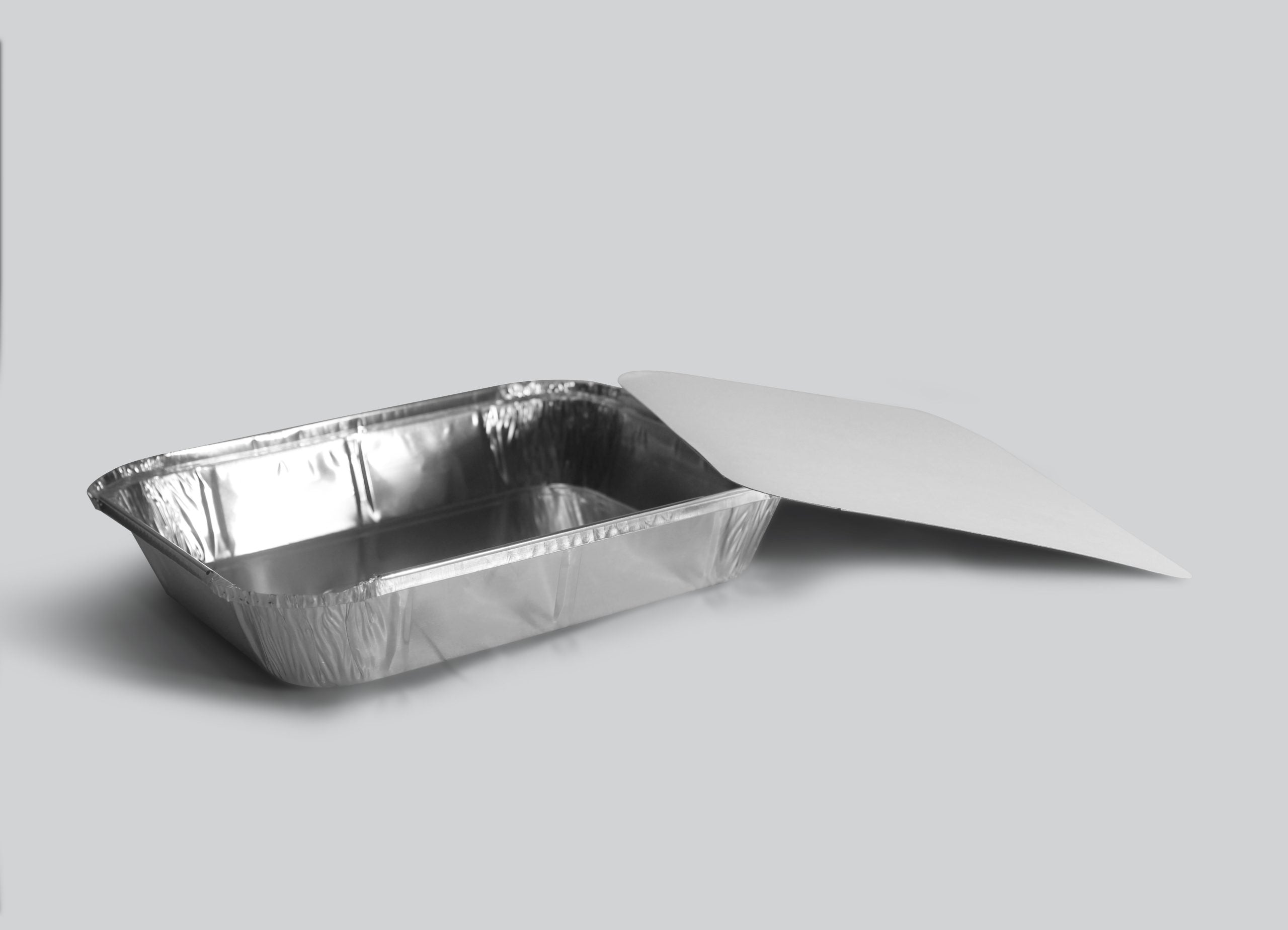 7x9 inch aluminium container with food