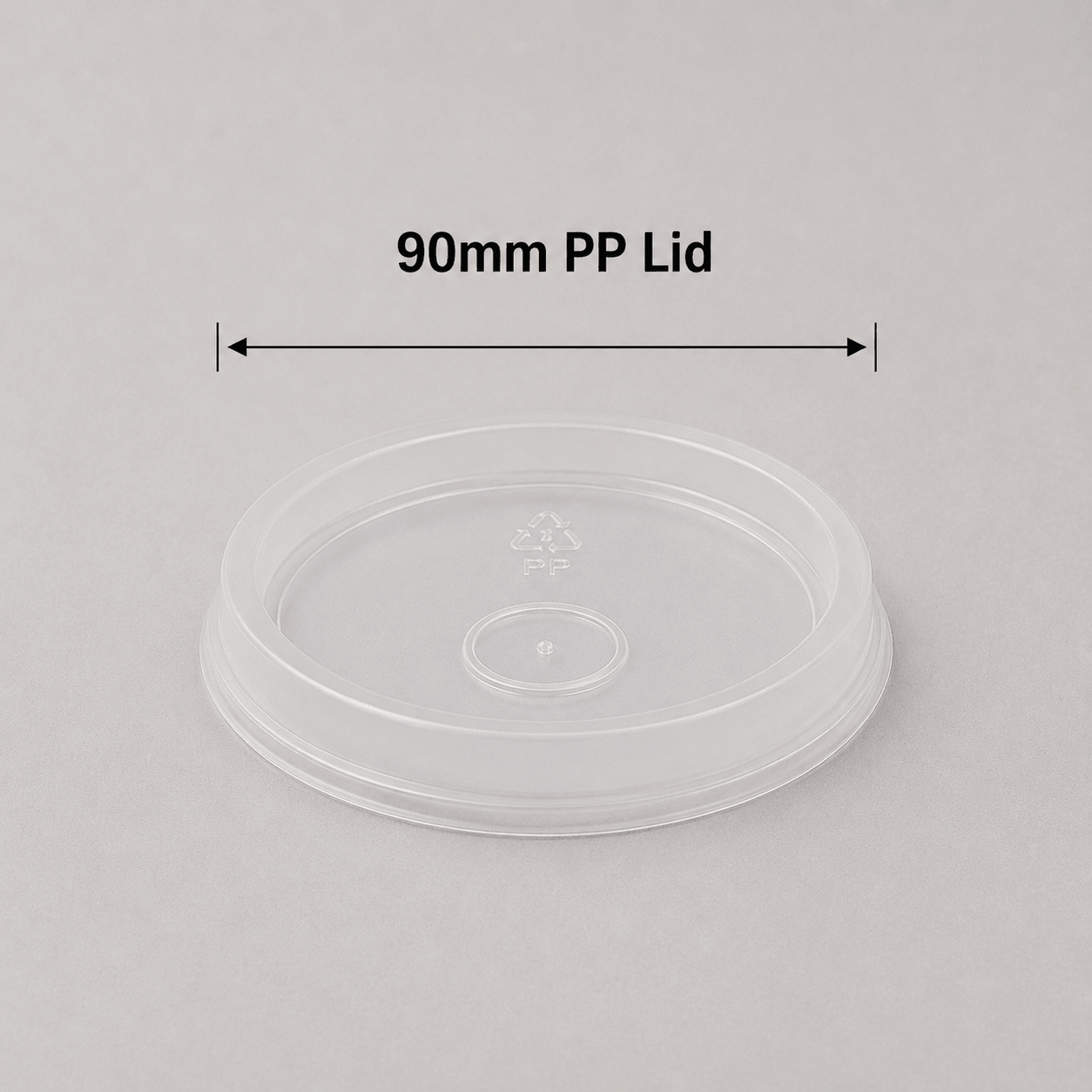 Clear 90mm vented PP lid for 8oz and 12oz kraft soup containers