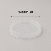 Clear 90mm vented PP lid for 8oz and 12oz kraft soup containers