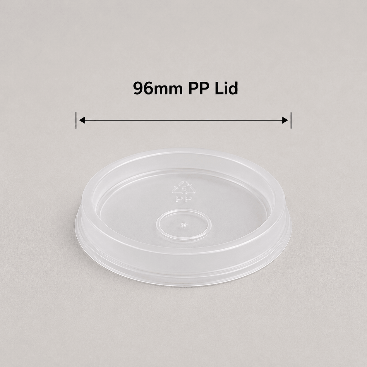 Clear 96mm PP lid for compatible kraft soup containers