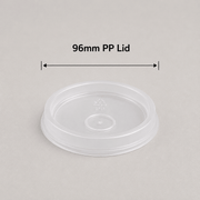 Clear 96mm PP lid for compatible kraft soup containers