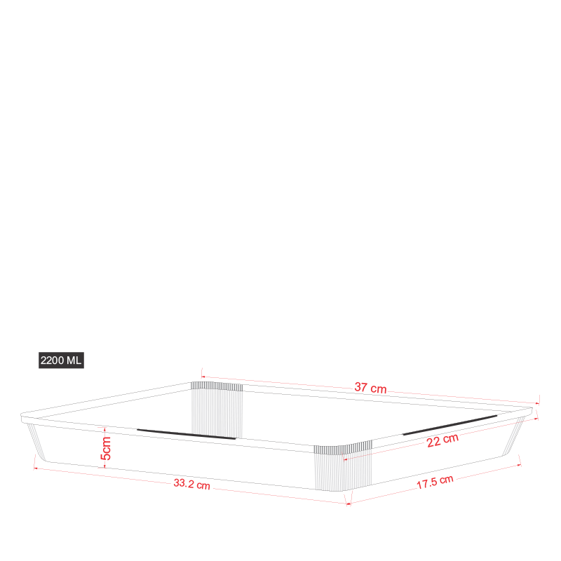 14.5 inch aluminium fish tray with lid
