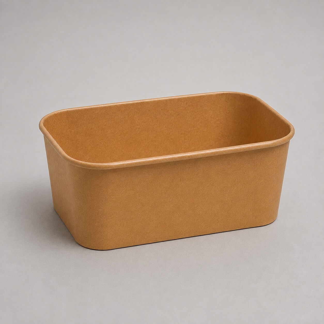 Box2Pack 1000ml kraft rectangular takeaway food container for large meals, restaurants and catering.