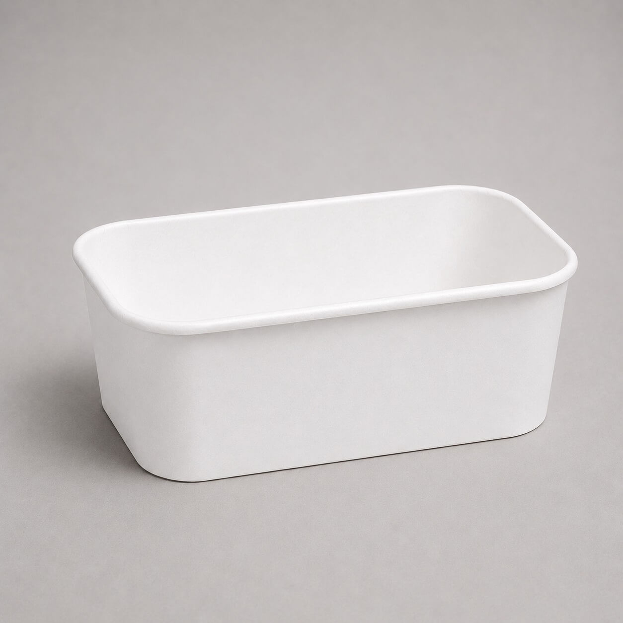 Box2Pack 1000ml white rectangular takeaway food container for large meals, restaurants and catering.