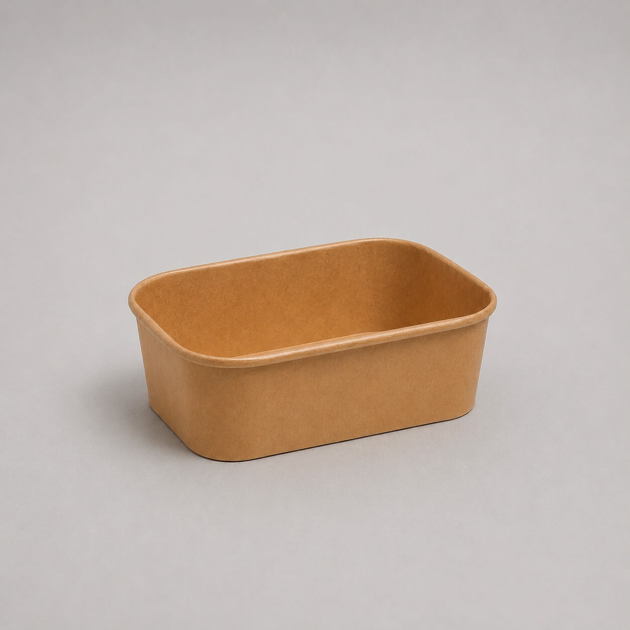 Box2Pack 650ml kraft rectangular takeaway food container for restaurants, catering and food delivery.