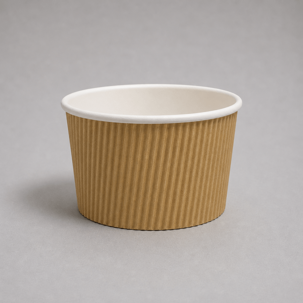 Box2Pack kraft ripple paper food cup for soups, hot food and takeaway meals.