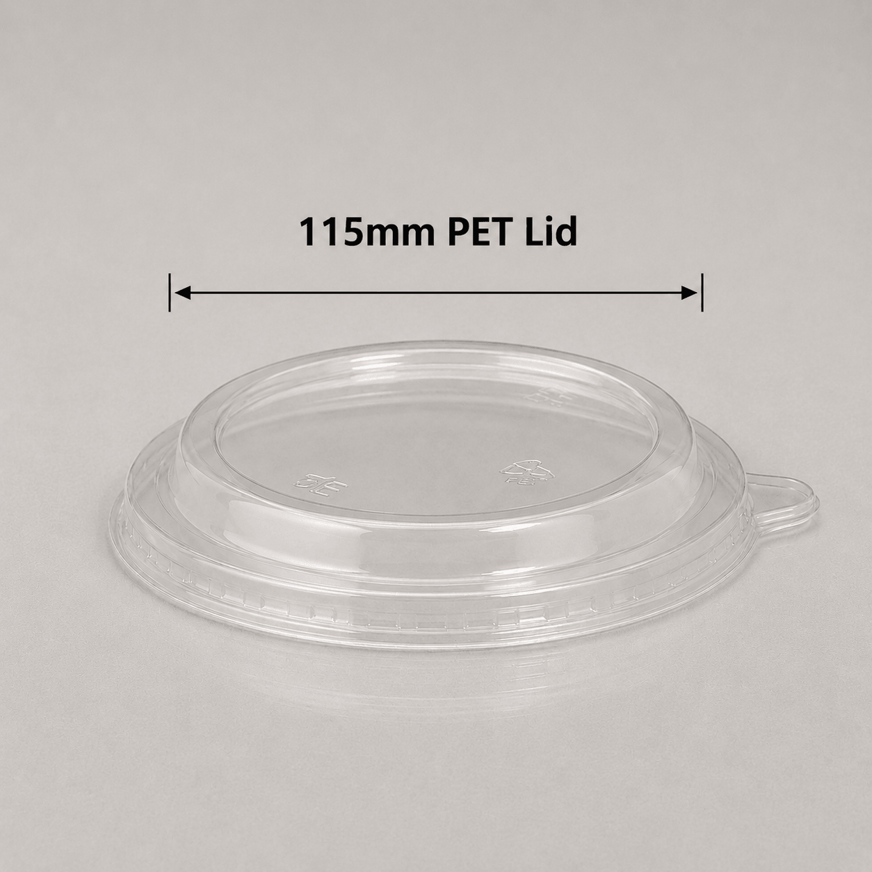 Clear snap-on lids for round kraft bowls and portion pots