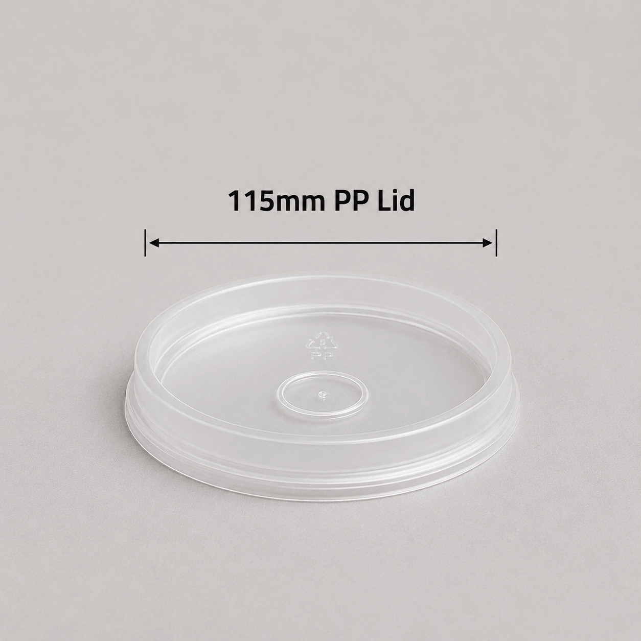 Clear vented PP lids for soup containers, portion pots and ripple cups