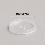 Clear vented PP lids for soup containers, portion pots and ripple cups