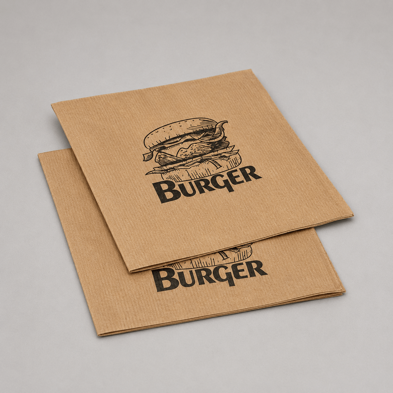 Brown kraft greaseproof burger cover