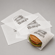 White greaseproof burger cover