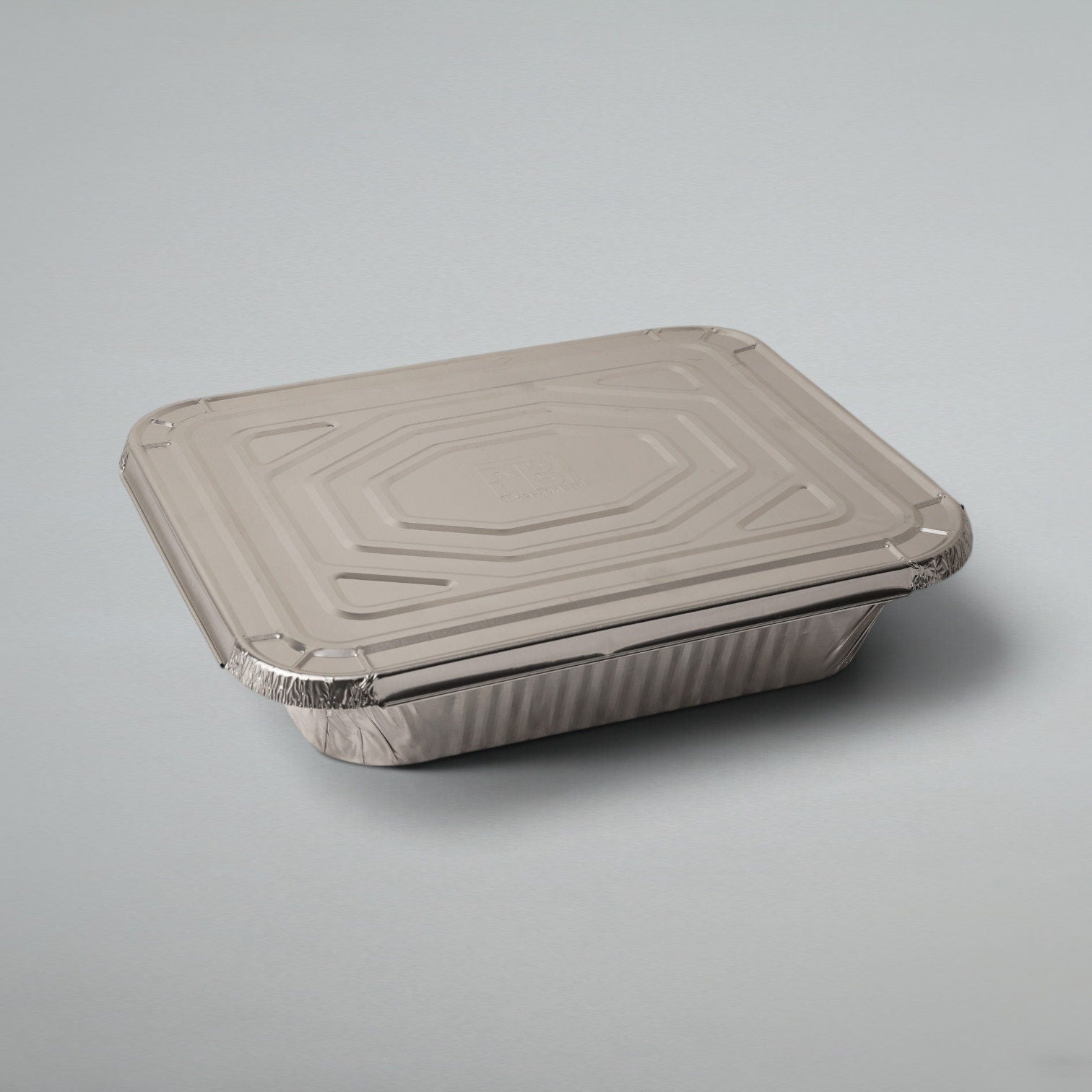 A rectangular disposable aluminum food  lid,