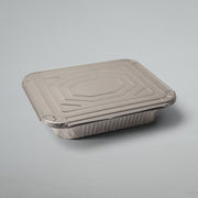 A rectangular disposable aluminum food  lid,