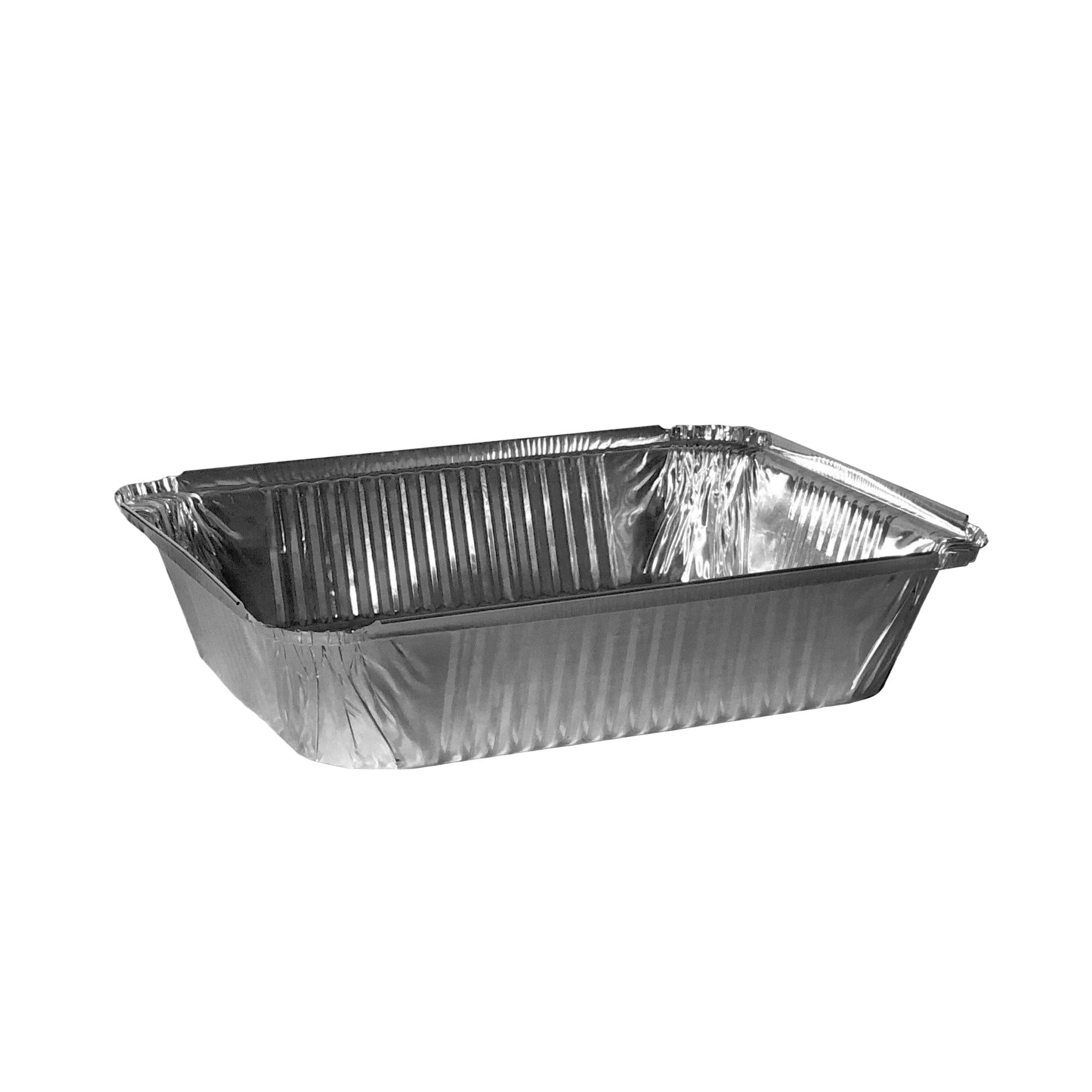 Half deep gastro container with food