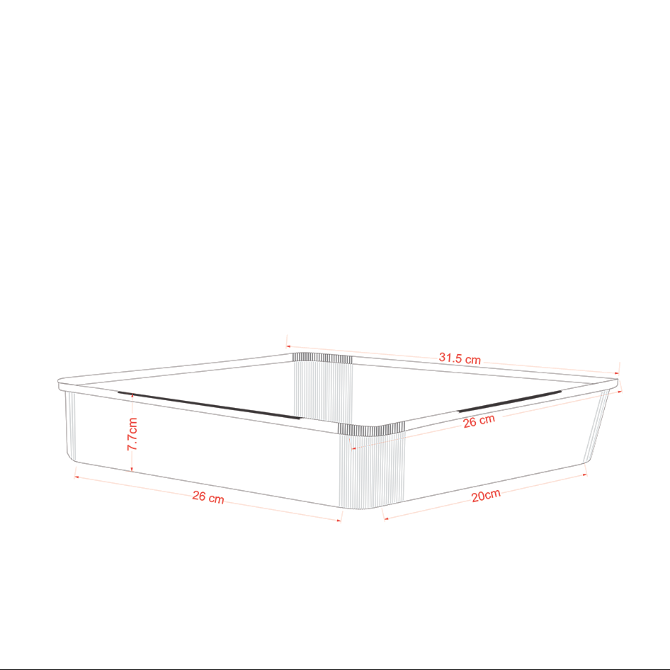 Half deep gastro container, open view