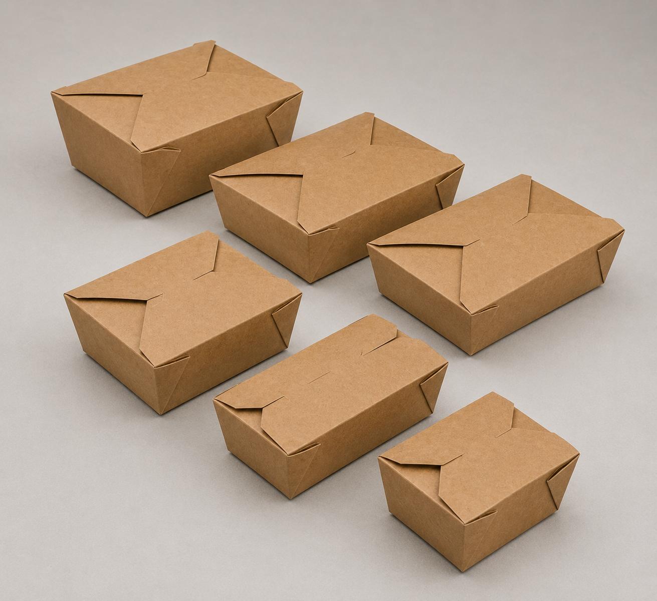 Kraft deli boxes in four sizes