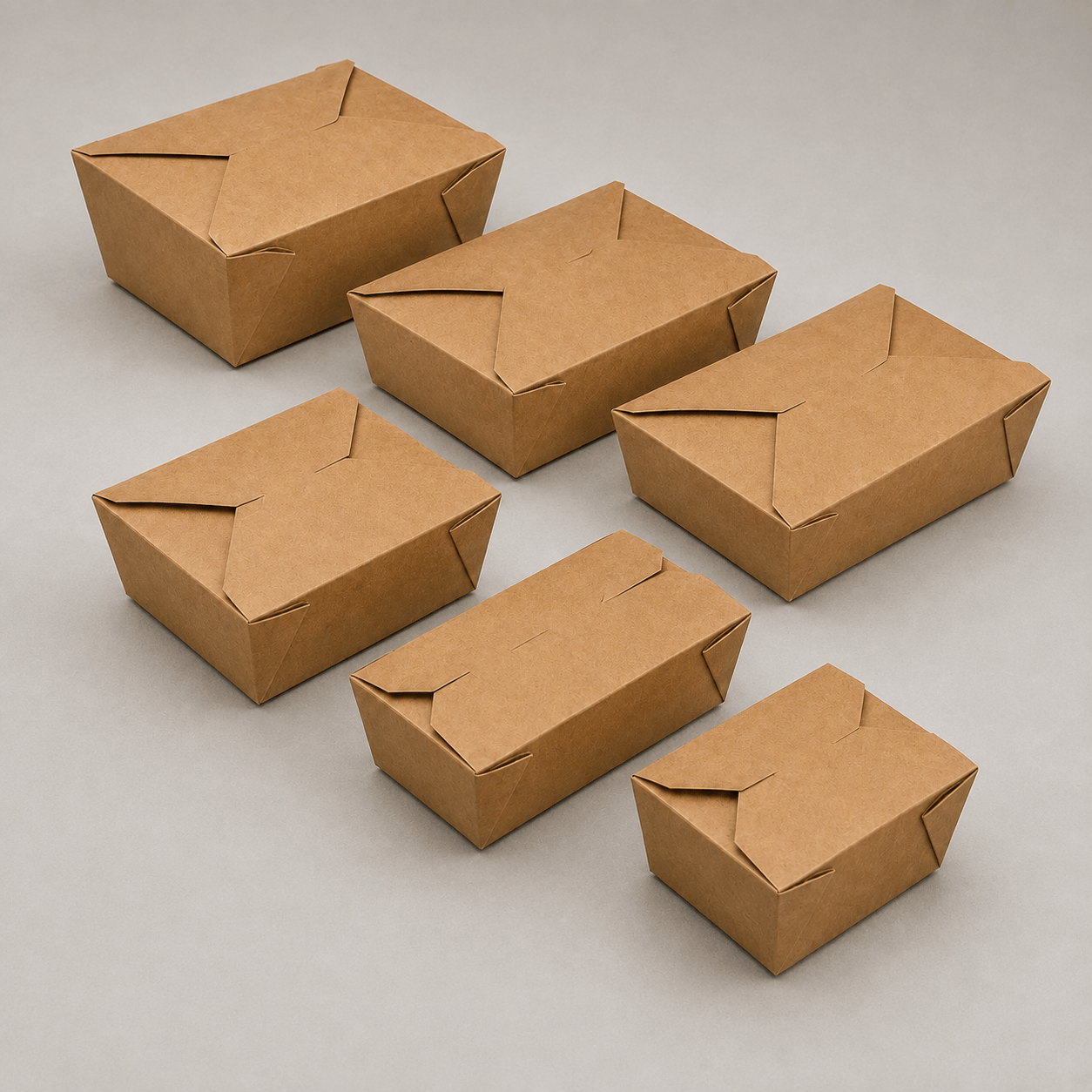 Kraft deli food boxes in a range of sizes for takeaway food packaging