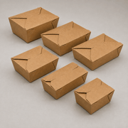 Kraft deli food boxes in a range of sizes for takeaway food packaging