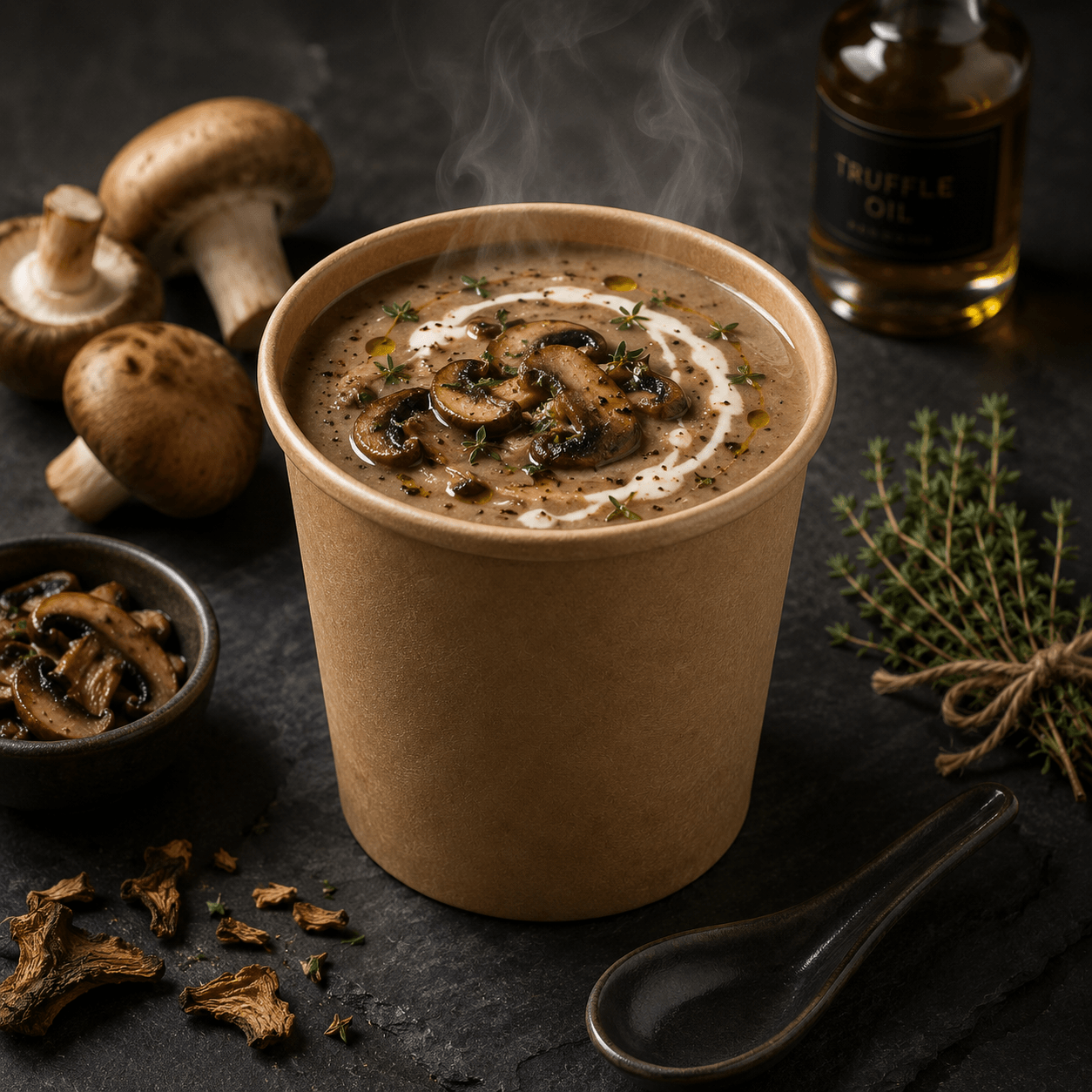16oz kraft soup container, alternative view