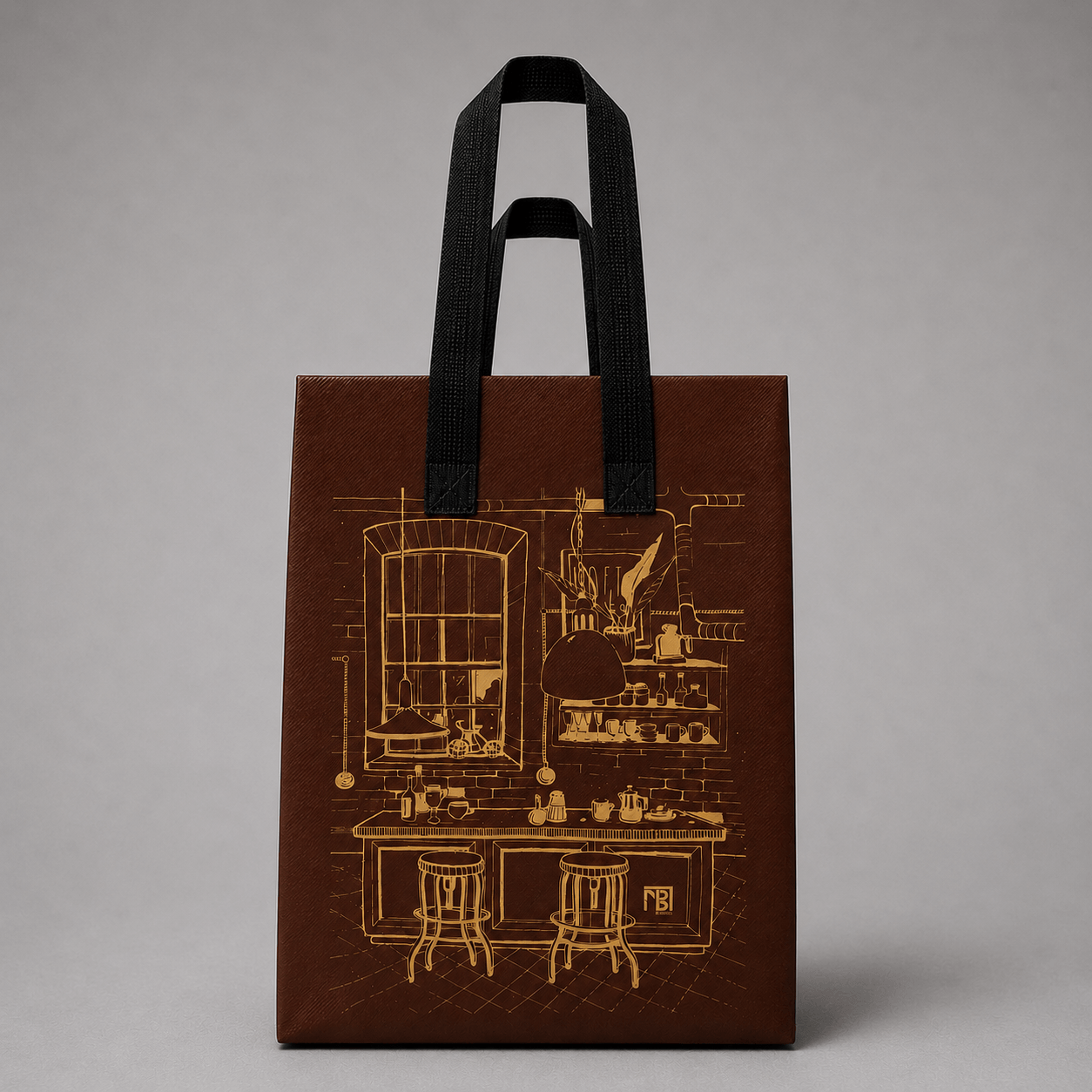 Medium insulated food delivery bag with carry handles