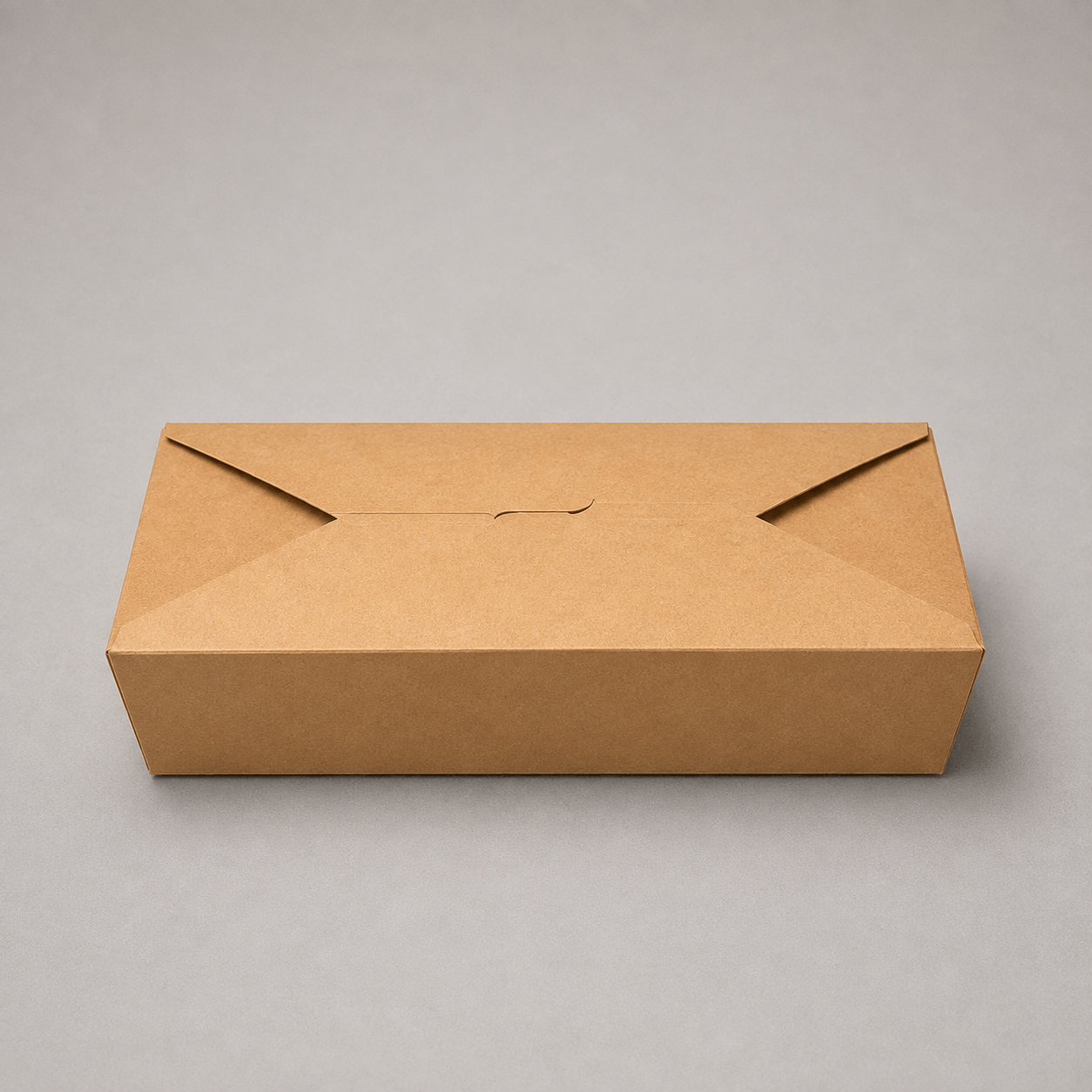 No.2 kraft deli food box with fold-top closure