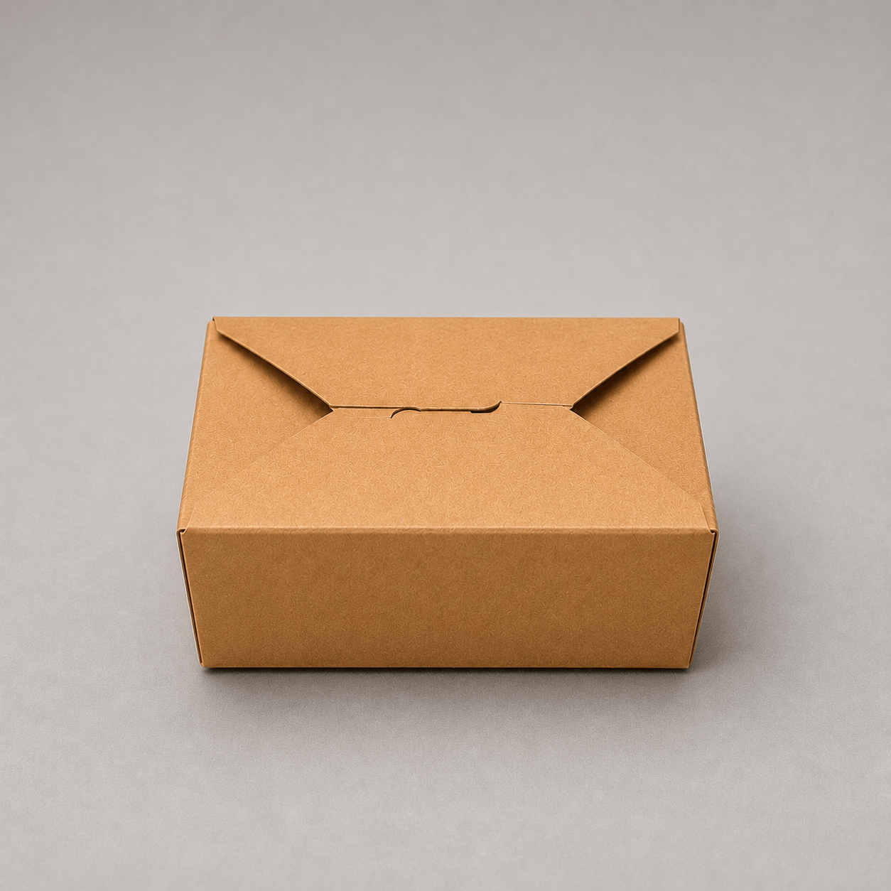 No.8 kraft deli food box with fold-top closure