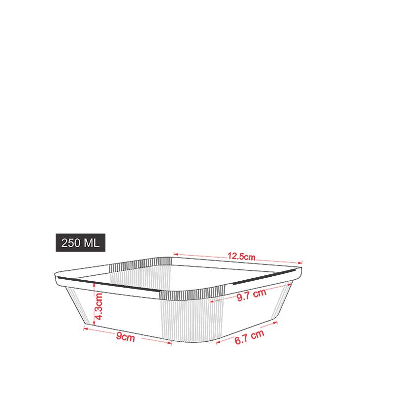 No.1 aluminium foil container without lid
