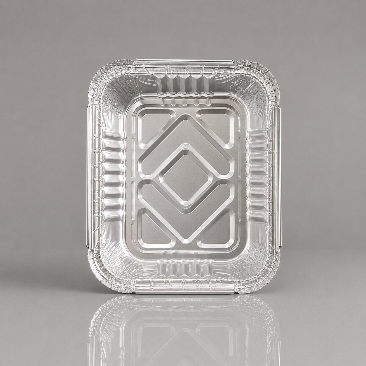 No.2 aluminium foil container, open view