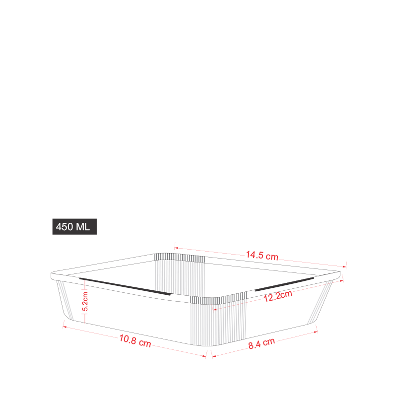 No.2 aluminium foil container and board lid