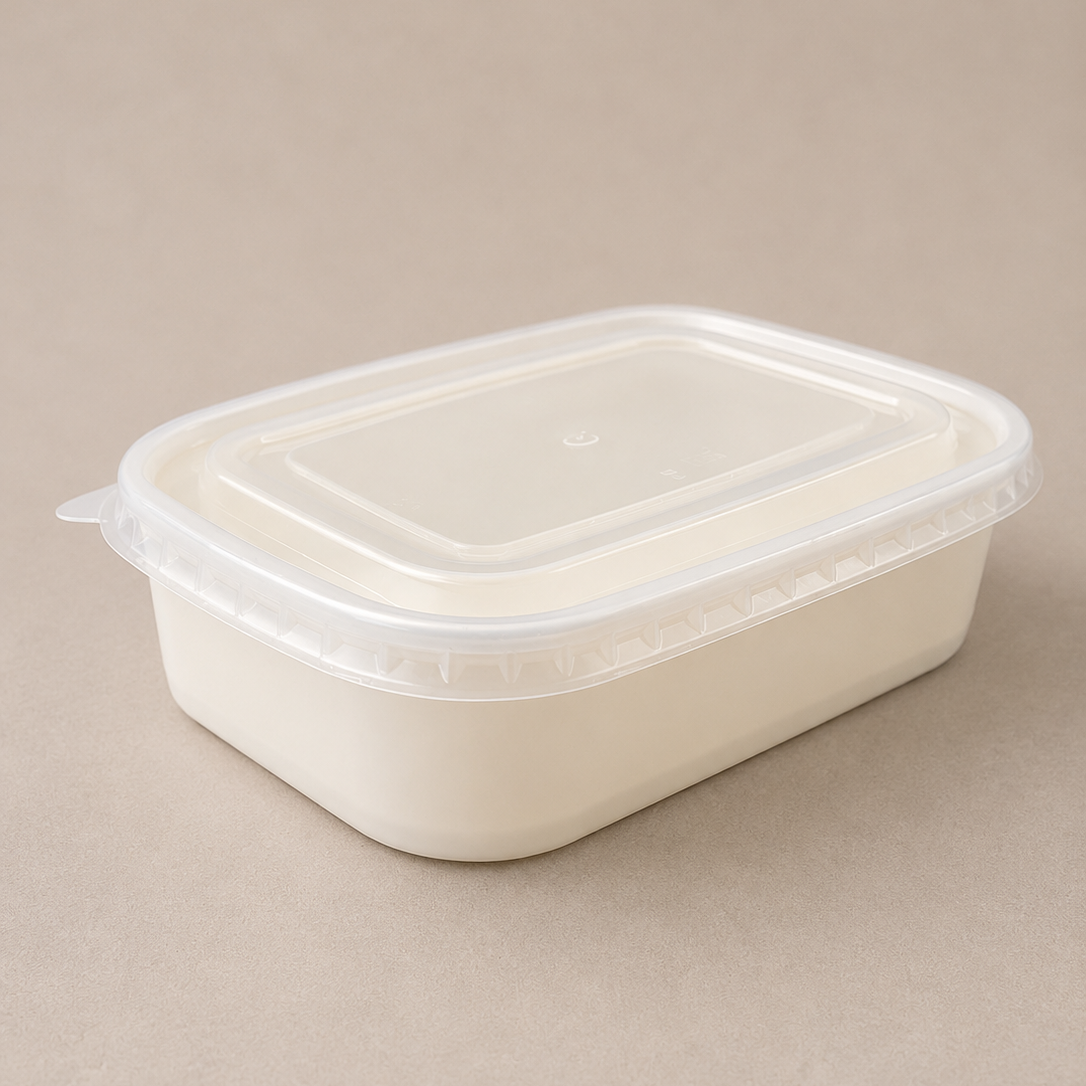 Clear PP lid, 173mm, for rectangular kraft containers