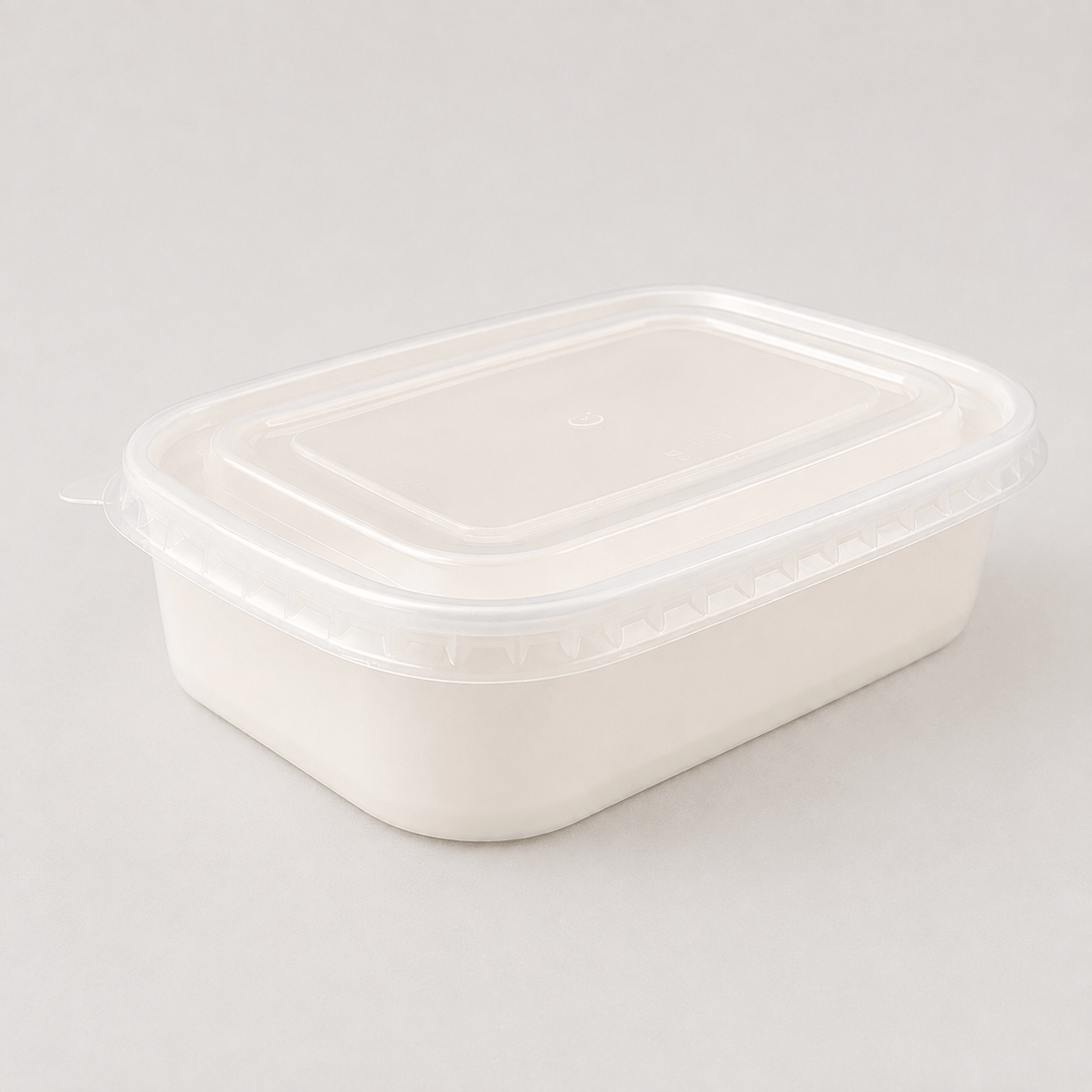 Clear PP lid, 173mm, for rectangular kraft containers