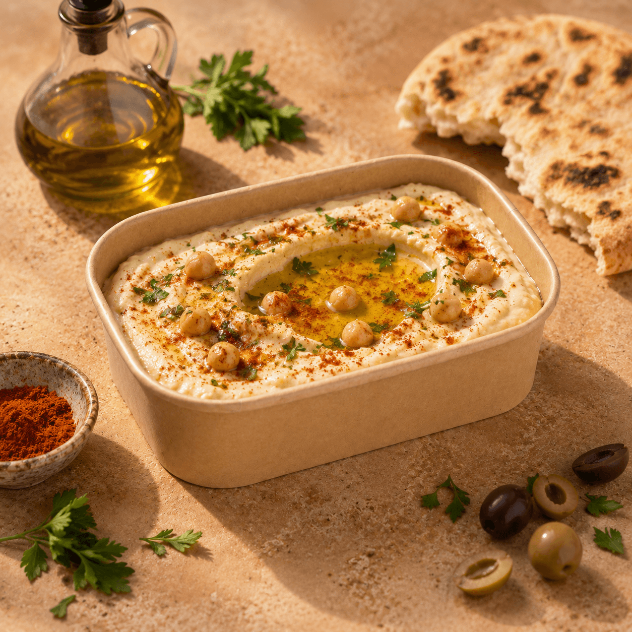 Rectangular kraft container, alternative view