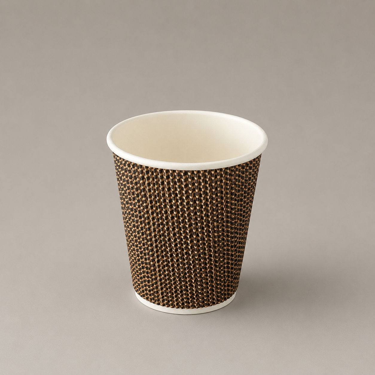 Black and brown ripple coffee cups