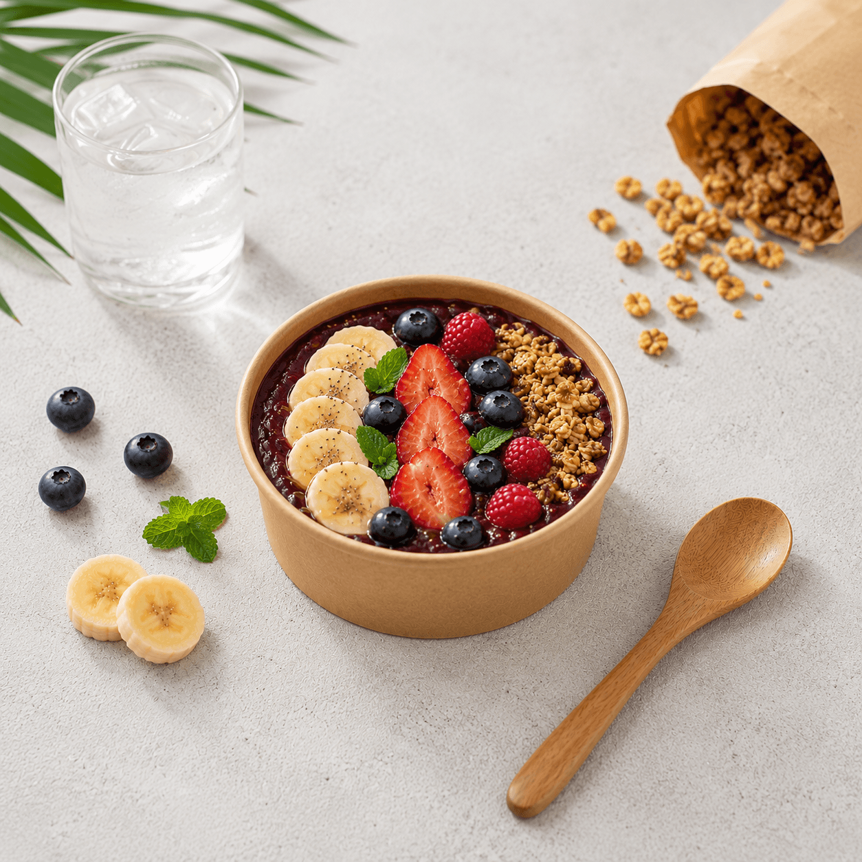 1100ml round kraft bowl, alternative view