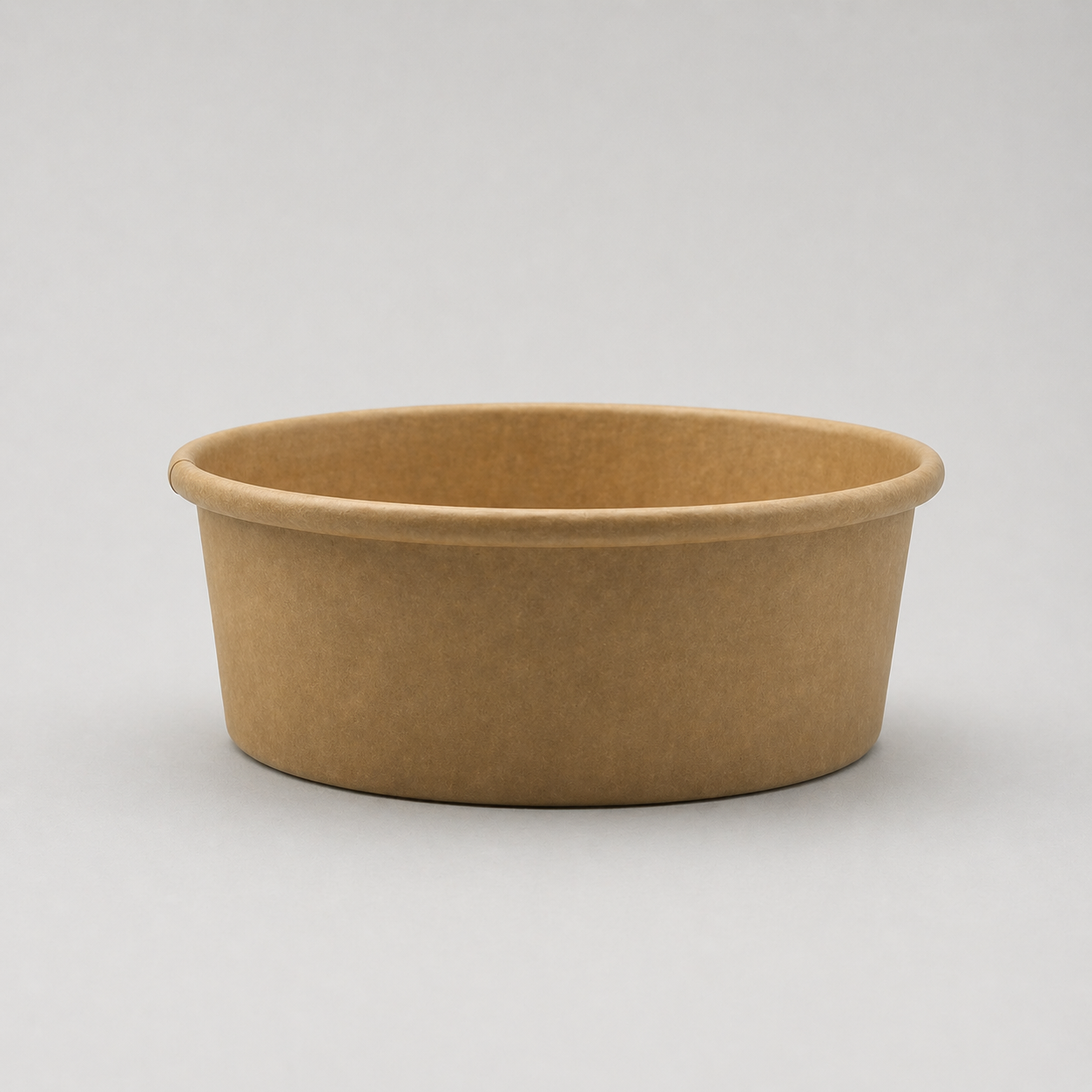 Round kraft bowls in 500ml, 750ml and 1000ml, front view