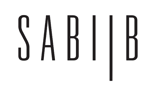 SABIJ restaurant logo featuring minimalist black typography on a clean white background.