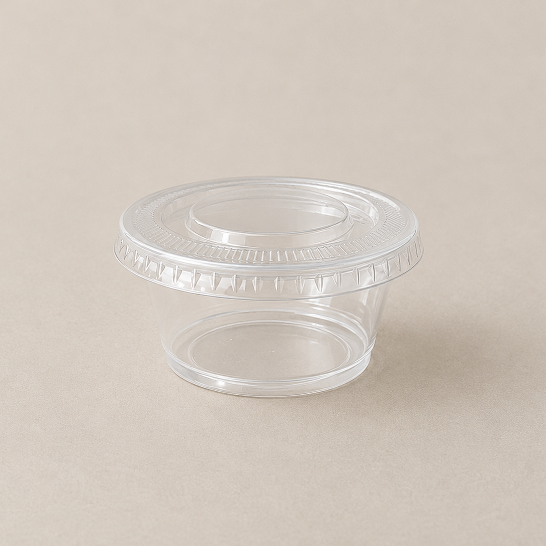 2oz sauce bowls with lids, alternative view
