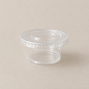 2oz plastic sauce bowl with lid