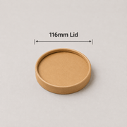 Vented kraft paper lids for large soup containers and ripple cups