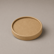 Vented kraft paper lids for round kraft bowls