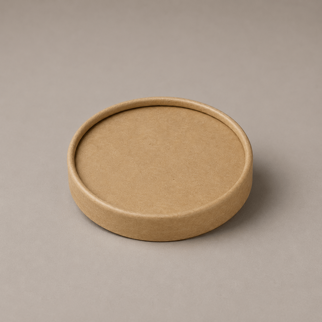Vented kraft paper lids for large soup containers and ripple cups