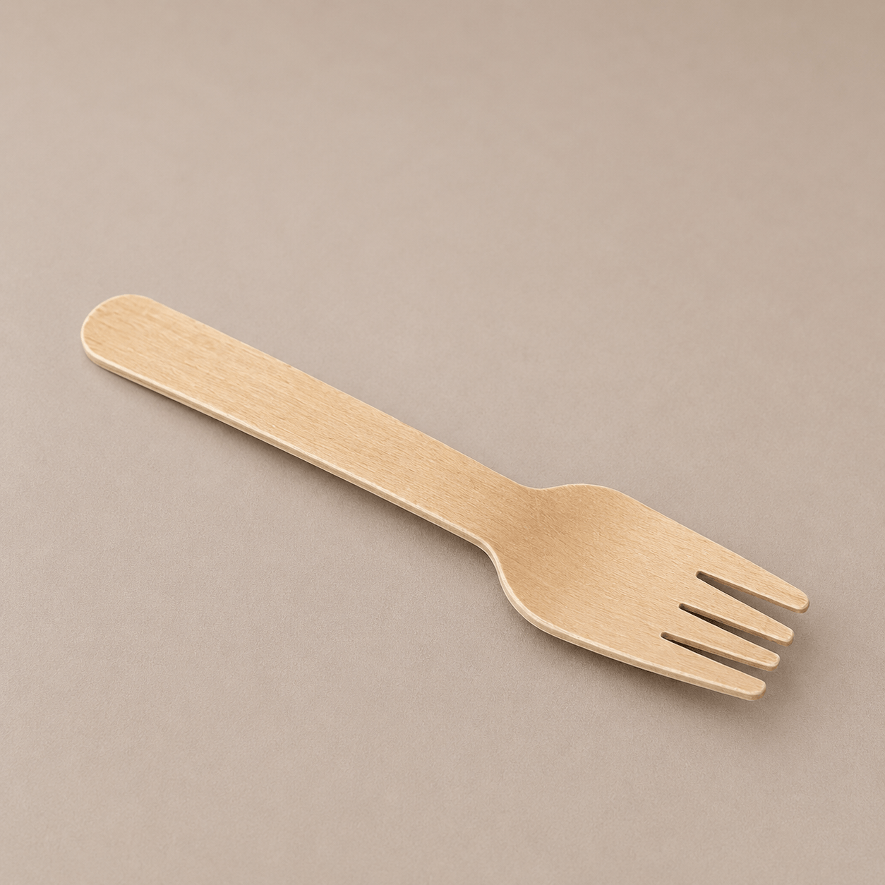 Disposable wooden forks, alternative view